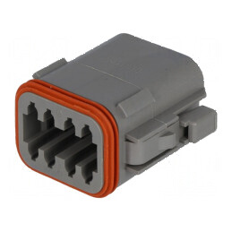 Conector cablu-cablu DT mufă mamă 8 pini gri IP68 | Electronic-mag.ro | Componente Electronice