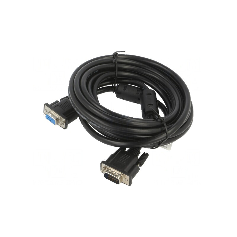 Cablu D-Sub 15pin HD soclu-mufă, 5m, negru | Electronic-mag.ro | Componente Electronice Cablu D-Sub 15pin HD soclu-mufă, 5m, negru | Electronic-mag.ro | Componente Electronice