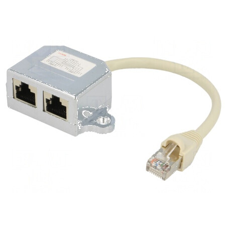 Splitter RJ45 8p8c cu 2 socluri | Electronic-mag.ro | Componente Electronice