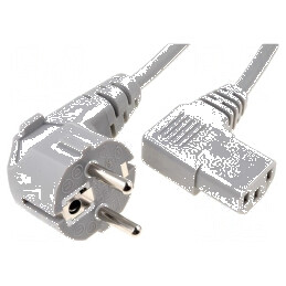 Cablu 3x1mm2 CEE 7/7 ştecăr unghi IEC C13 mamă 90° | Electronic-mag.ro | Componente Electronice
