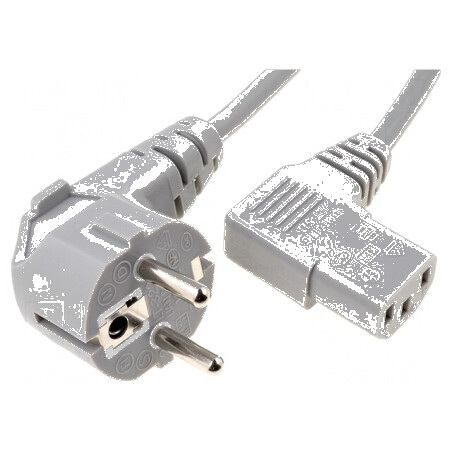 Cablu 3x1mm2 CEE 7/7 ştecăr unghi IEC C13 mamă 90° | Electronic-mag.ro | Componente Electronice