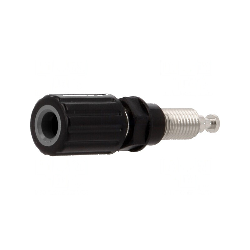Conector banană 4mm soclu 36A 30VAC 60VDC Ø6mm negru | Electronic-mag.ro | Componente Electronice Conector banană 4mm soclu 36A 30VAC 60VDC Ø6mm negru | Electronic-mag.ro | Componente Electronice