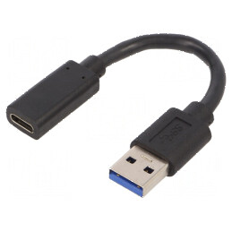 Adaptor USB 3.1 A la C, 0,1m, negru | Electronic-mag.ro | Componente Electronice