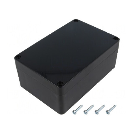 Carcasă universală ABS neagră IP65 90mm x 135mm x 55mm | Electronic-mag.ro | Componente Electronice