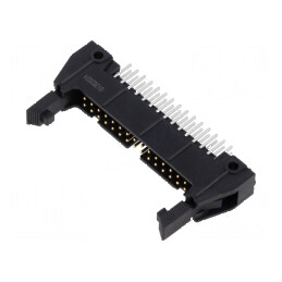 Conector IDC soclu tată 30 PIN drept cu ejector lung THT | Electronic-mag.ro | Componente Electronice