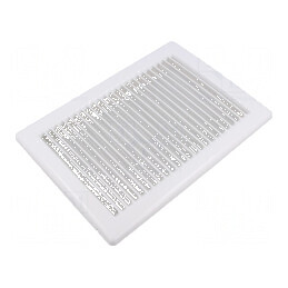 Grilaj de ventilație alb - Dimensiuni: 248x174x24mm | Electronic-mag.ro | Componente Electronice