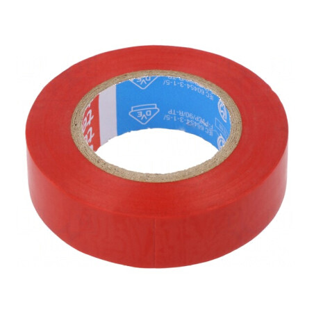 Bandă electroizolantă roșie 50mm x 25m, grosime 0,15mm, max. 90°C | Electronic-mag.ro | Componente Electronice