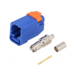 Conector FAKRA mufă mamă crimpat C-Signal Blue | Electronic-mag.ro | Componente Electronice