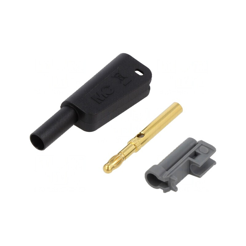 Conector banană 4mm 19A 1kV negru aurit 1mm2 | Electronic-mag.ro | Componente Electronice Conector banană 4mm 19A 1kV negru aurit 1mm2 | Electronic-mag.ro | Componente Electronice