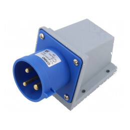 Conector alimentare AC 32A IEC 60309 IP44 soclu tată PIN 3 | Electronic-mag.ro | Componente Electronice