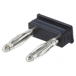 Conector banană 2mm 12A 33VAC 70VDC negru | Electronic-mag.ro | Componente Electronice