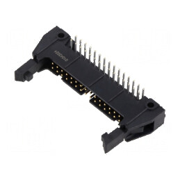 Conector IDC soclu tată 30 PIN 90° cu ejector lung | Electronic-mag.ro | Componente Electronice