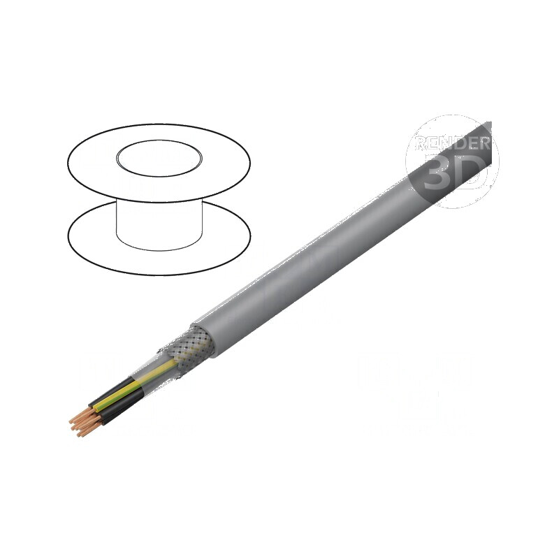Cablu ecranat YSLCY-JZ 12G0,75mm2 cu tresă de cupru cositorit | Electronic-mag.ro | Componente Electronice