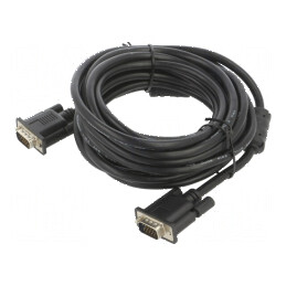 Cablu D-Sub 15pin HD negru 5m | Electronic-mag.ro | Componente Electronice