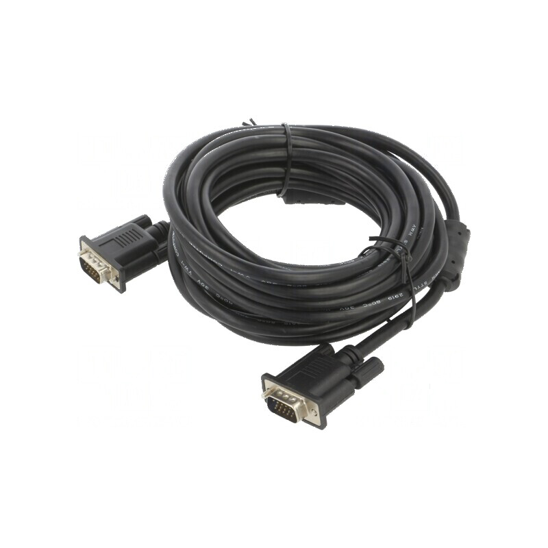Cablu D-Sub 15pin HD negru 5m | Electronic-mag.ro | Componente Electronice Cablu D-Sub 15pin HD negru 5m | Electronic-mag.ro | Componente Electronice