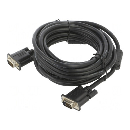 Cablu D-Sub 15pin HD negru 5m | Electronic-mag.ro | Componente Electronice