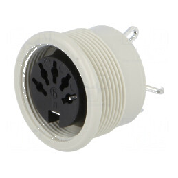 Conector DIN soclu mamă 3 pini 180° lipire | Electronic-mag.ro | Componente Electronice