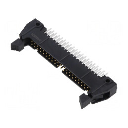 Conector IDC soclu tată 40 PIN drept cu ejector lung THT | Electronic-mag.ro | Componente Electronice