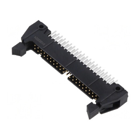 Conector IDC soclu tată 40 PIN drept cu ejector lung THT | Electronic-mag.ro | Componente Electronice