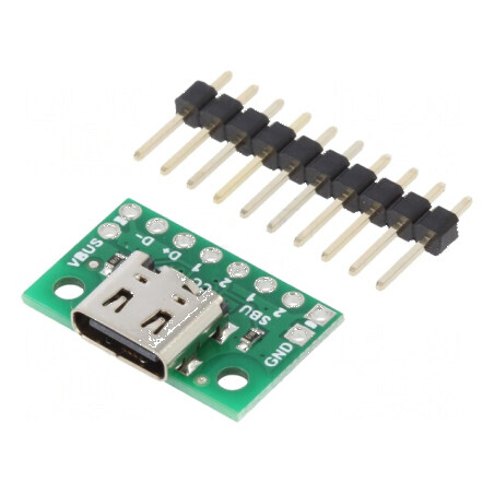 Adaptor USB C 2.0 20,32x13,97mm Soclu | Electronic-mag.ro | Componente Electronice