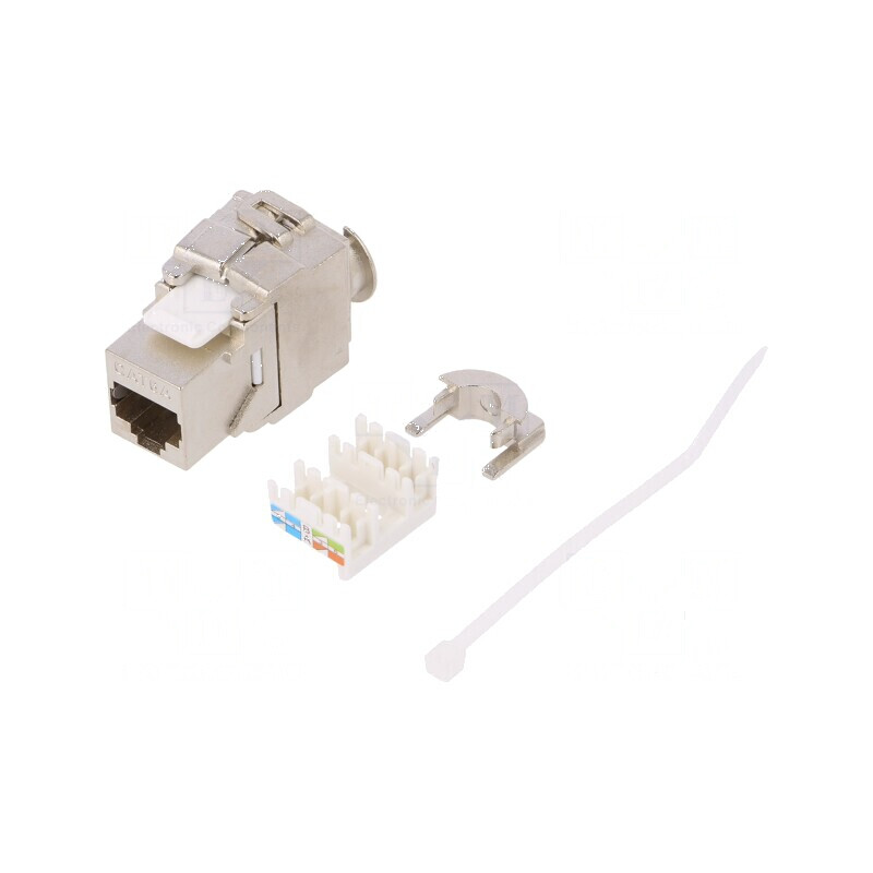 Conector RJ45 Keystone Cat 6a Ecranat 8p8c | Electronic-mag.ro | Componente Electronice
