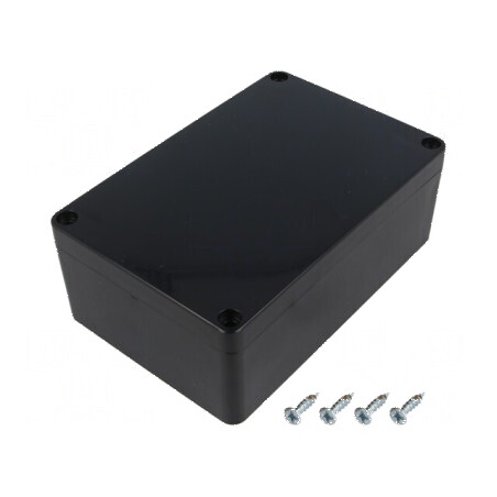 Carcasă universală ABS neagră IP65 90mm x 135mm x 50mm | Electronic-mag.ro | Componente Electronice