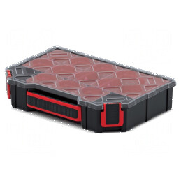Container cu partiții neagră joasă 284x195x60mm | Electronic-mag.ro | Componente Electronice