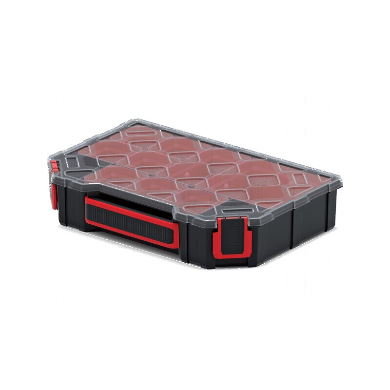 Container cu partiții neagră joasă 284x195x60mm | Electronic-mag.ro | Componente Electronice