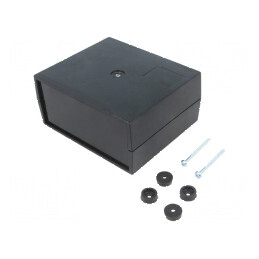 Carcasă alimentator ABS neagră 100mm x 120mm x 56mm | Electronic-mag.ro | Componente Electronice