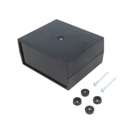 Carcasă alimentator ABS neagră 100mm x 120mm x 56mm | Electronic-mag.ro | Componente Electronice