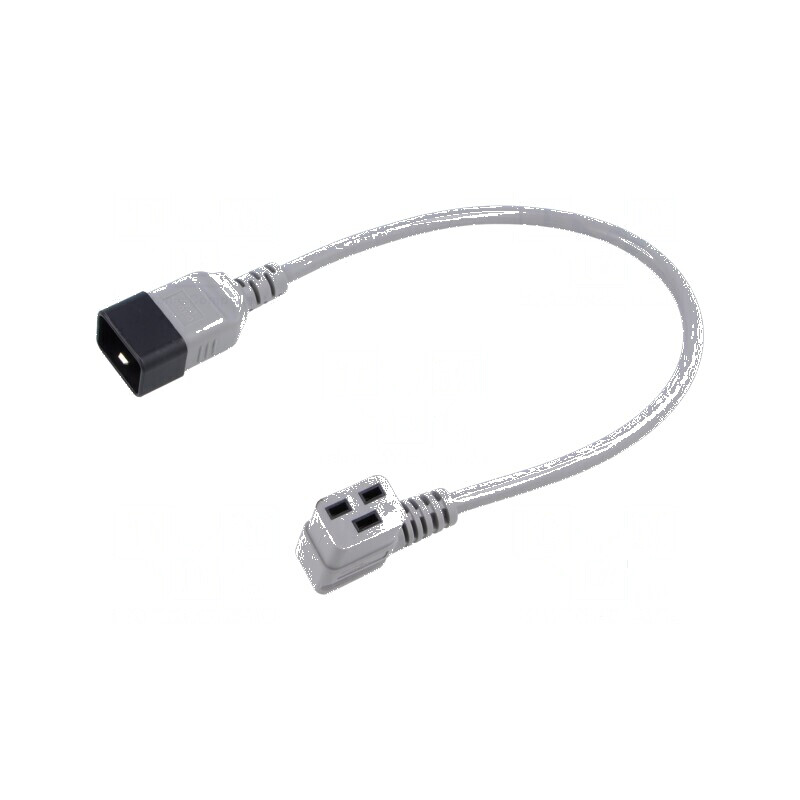 Cablu IEC C19 mamă unghi, IEC C20 tată, 3x1,5mm², 0,5m | Electronic-mag.ro | Componente Electronice Cablu IEC C19 mamă unghi, IEC C20 tată, 3x1,5mm², 0,5m | Electronic-mag.ro | Componente Electronice