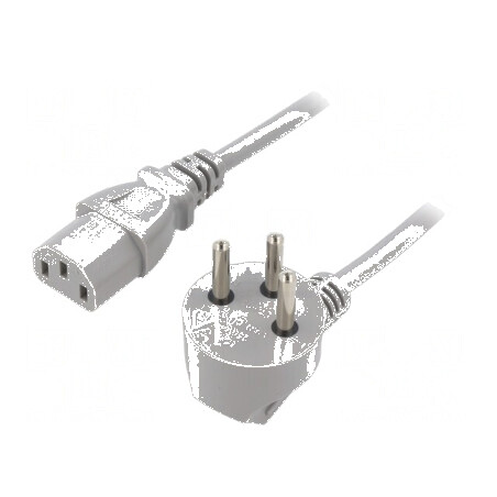 Cablu electric 3x1mm2 IEC C13 mamă IS1-16P unghi PVC | Electronic-mag.ro | Componente Electronice