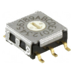 Întrerupător codificare HEX/BCD Poz: 16 SMT Rizol 100MΩ | Electronic-mag.ro | Componente Electronice