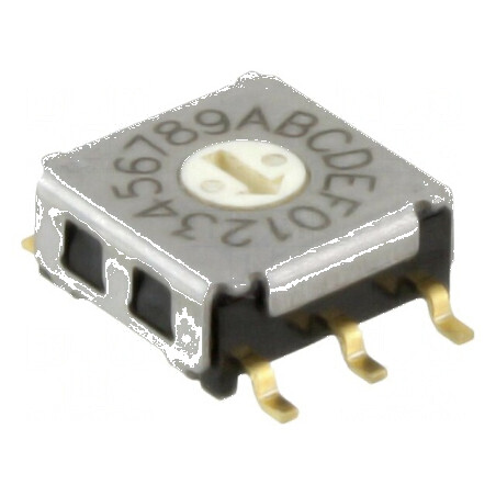 Întrerupător codificare HEX/BCD Poz: 16 SMT Rizol 100MΩ | Electronic-mag.ro | Componente Electronice