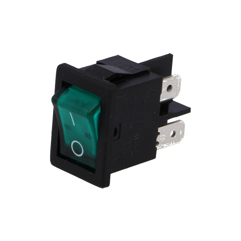 Rocker DPST ON-OFF 10A/250VAC Verde cu Neon 8500 | Electronic-mag.ro | Componente Electronice Rocker DPST ON-OFF 10A/250VAC Verde cu Neon 8500 | Electronic-mag.ro | Componente Electronice
