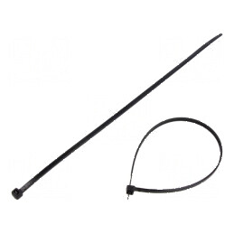 Colier de strângere poliamidă neagră 275mm x 4,35mm | Electronic-mag.ro | Componente Electronice