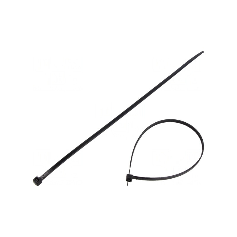 Colier de strângere poliamidă neagră 275mm x 4,35mm | Electronic-mag.ro | Componente Electronice