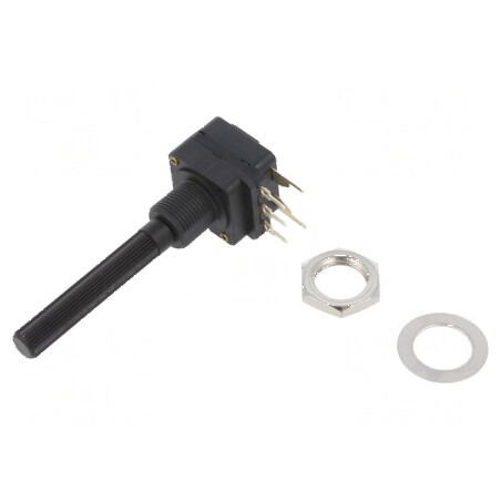 Potenţiometru axial 25kΩ 200mW THT 6mm plastic mono cărbune | Electronic-mag.ro | Componente Electronice