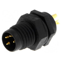 Conector M8 tată 4 pini pentru montare pe panou soclu 3A IP67 30V | Electronic-mag.ro | Componente Electronice