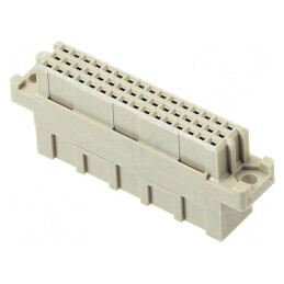 Carcasă conectori DIN tată PIN 48 a b c THT drept | Electronic-mag.ro | Componente Electronice