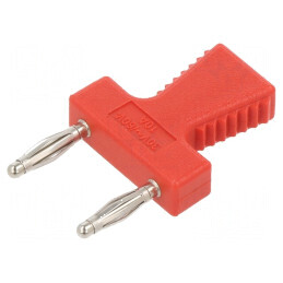 Conector banană 2mm roșie stacabil 10A 60VDC | Electronic-mag.ro | Componente Electronice