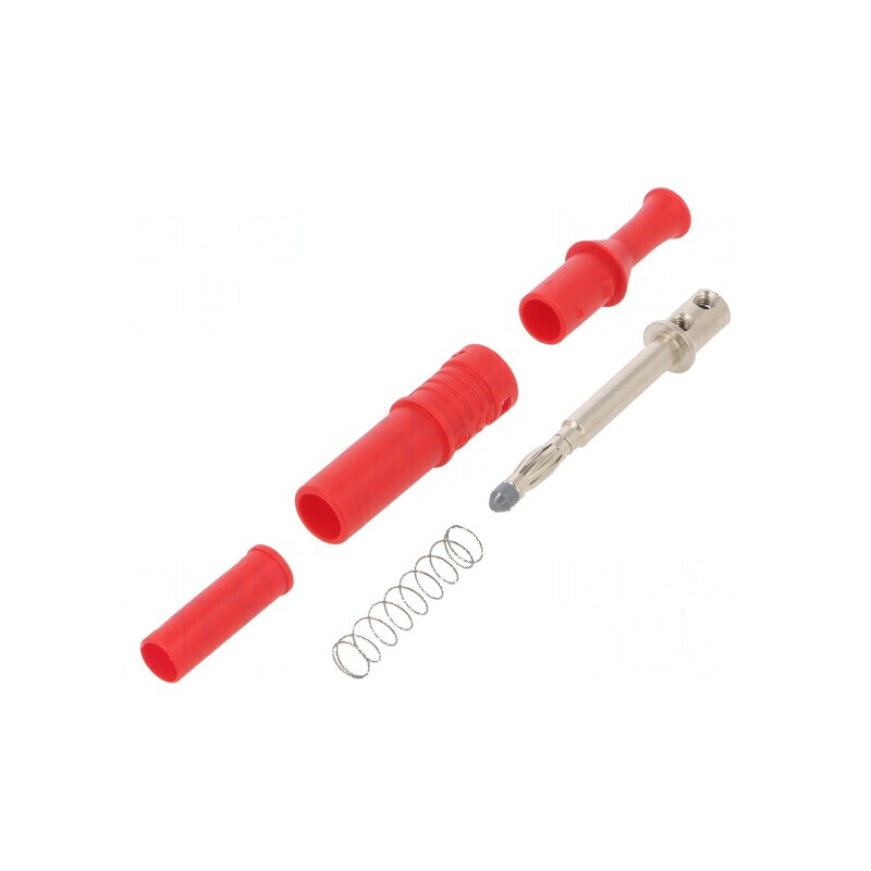 Conector banană 4mm roşu 36A cu izolaţie 80,4mm | Electronic-mag.ro | Componente Electronice Conector banană 4mm roşu 36A cu izolaţie 80,4mm | Electronic-mag.ro | Componente Electronice