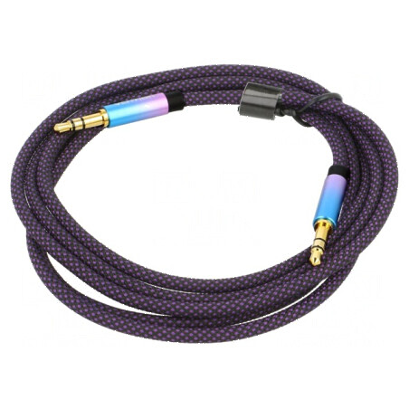 Cablu Jack 3,5mm mufe aurite 1,5m din ambele părţi | Electronic-mag.ro | Componente Electronice
