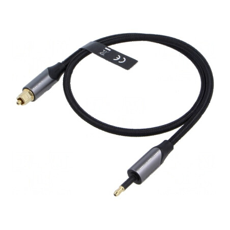 Cablu Toslink 3,5mm Mini Mufă 0,5m Negru PVC | Electronic-mag.ro | Componente Electronice
