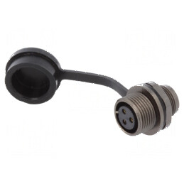Soclu ST12 mamă PIN 3 IP67 13A 250V pentru lipire 2mm2 -25÷85°C | Electronic-mag.ro | Componente Electronice