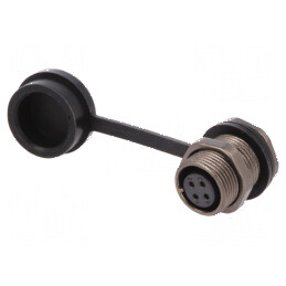 Soclu ST12 mamă PIN 4 IP67 5A 200V -25÷85°C | Electronic-mag.ro | Componente Electronice