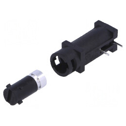 Clemă siguranțe cilindrice orizontală 5x20mm 10A 20÷85°C | Electronic-mag.ro | Componente Electronice