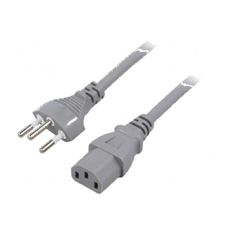 Cablu IEC C13 3x1mm2 mamă 1,8m gri 10A | Electronic-mag.ro | Componente Electronice