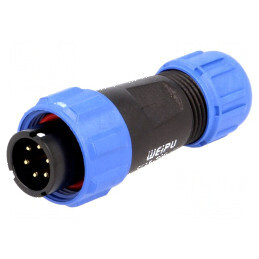 Mufă SP13 tată PIN: 6 IP68 5A 125V pentru lipire cablu 4-6,5mm | Electronic-mag.ro | Componente Electronice