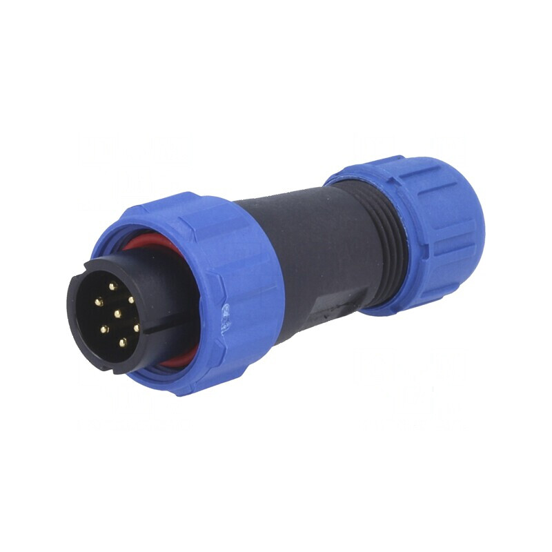Mufă SP13 tată PIN: 7 IP68 5A 125V lipire pe cablu 4÷6,5mm | Electronic-mag.ro | Componente Electronice